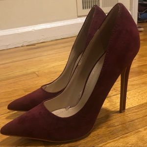 Burgundy pumps